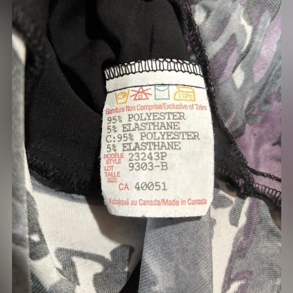 Frank Lyman Design, Chic Designer Tunic, Size 10, Black, White, Purple - Picture 9 of 10